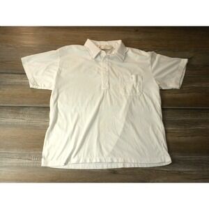 Vintage Arnold Palmer Pocket Polo Shirt Mens L White Umbrella Country Club Golf